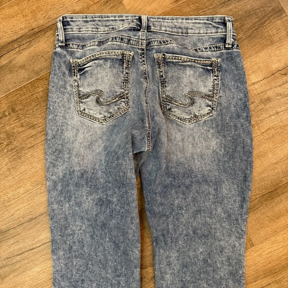 Silver Jeans Boyfriend Women 31 Light Blue Denim Jean Vintage Acid Wash Inspired